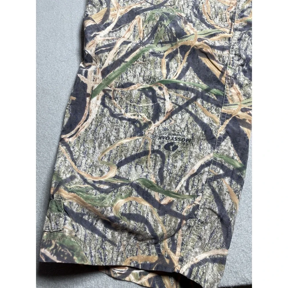 Men's 2XL Mossy Oak Camo Cargo Pants Nylon Break Up‎ Outdoor Lightweight Belt